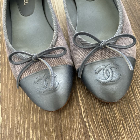 Chanel blue suede ballet flats - Picture 5 of 8